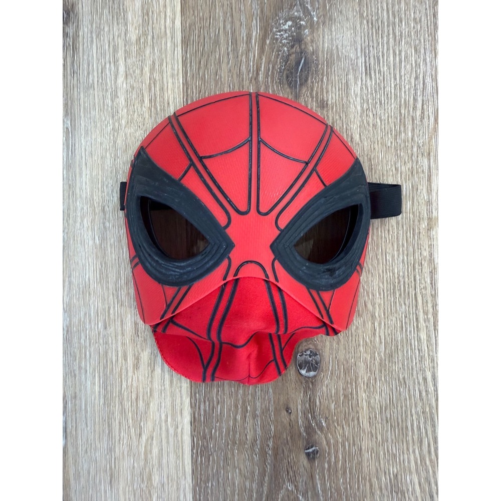 Marvel Spider-Man Gorpcore Costume Mask Kids OS Red Black Webbed Adjustable